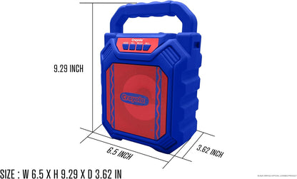 Crayola Mini Karaoke Machine for Kids, Bluetooth Speakers with Microphone | 4" Driver 10W Peak Power, Loud HD Sound, Rechargeable Mini Portable Bluetooth Speaker, USB, TWS, Indoor/Outdoor Party