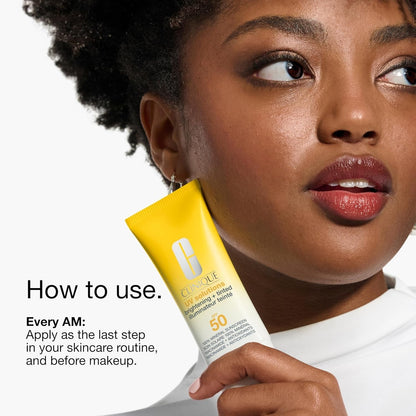 Clinique UV Solutions Brightening + Tinted Sunscreen for Face SPF 50 | Mineral Sunscreen with Niacinamide and Zinc Oxide, 1.3 Fl Oz