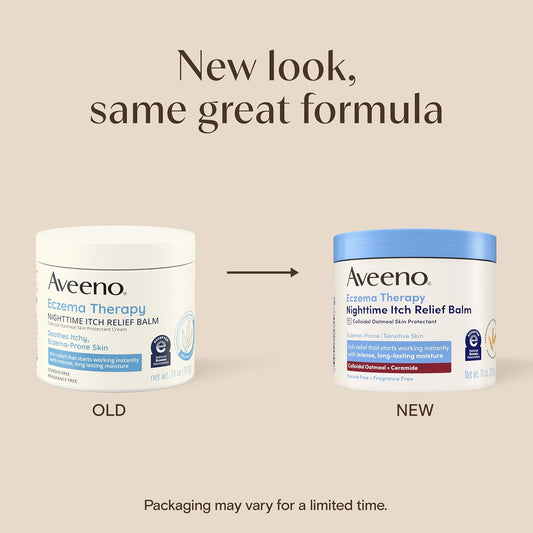 Aveeno Eczema Therapy Nighttime Itch Relief Balm,Fragrance-Free, 11 oz