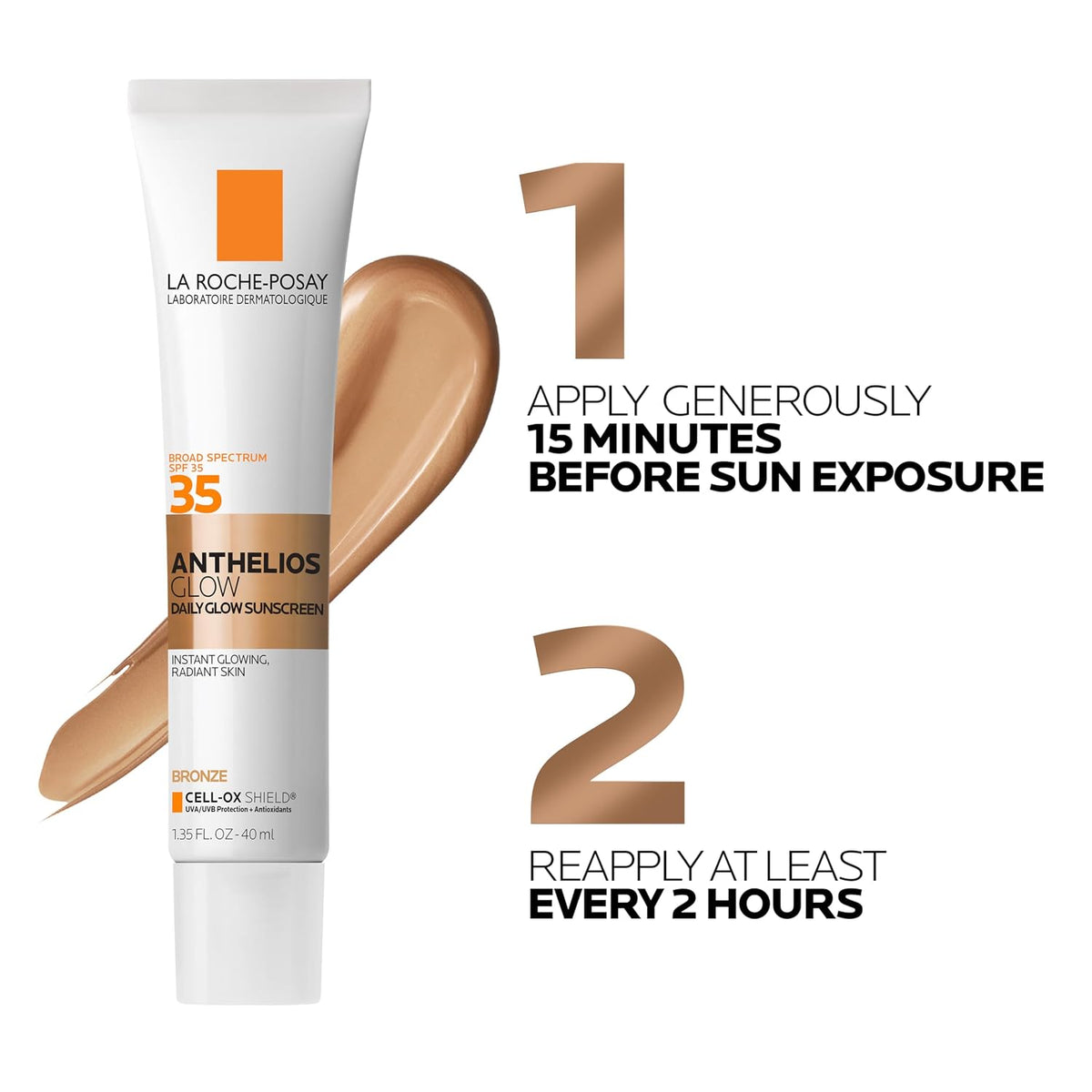 La Roche-Posay Anthleios Glow Hydrating Face Sunscreen SPF 35, in 2 Shades