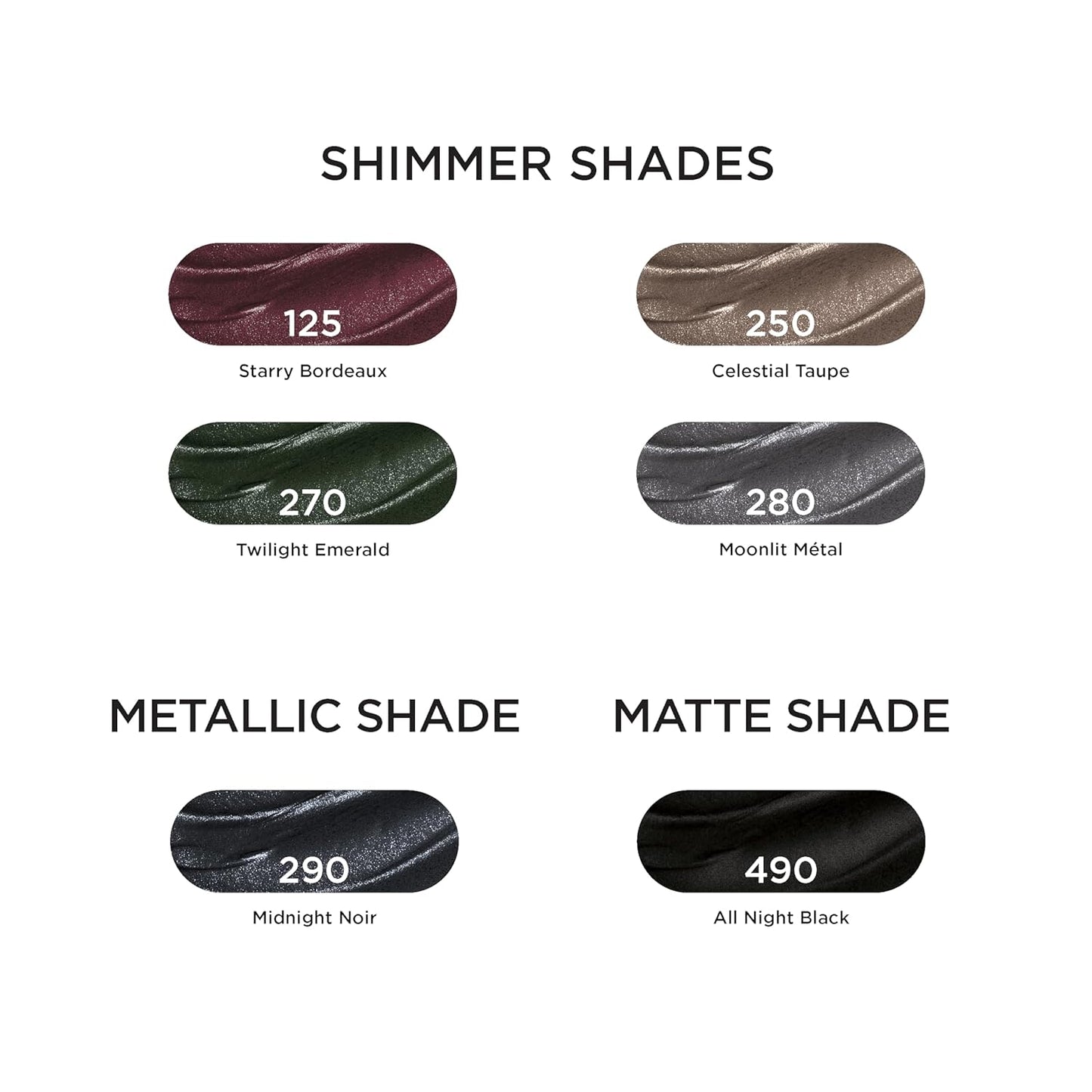 L'Oreal Paris Makeup Le Shadow Stick Eyeshadow, Blendable, Smudge-Resistant, Smokey Cream Eyeshadow, 490 All Night Black