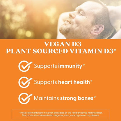Doctor's BEST Vegan Vitamin D3 2500 IU Veg Caps, 60 Veggie Capsules