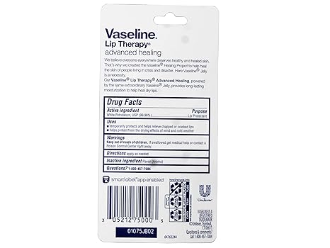 Vaseline Lip Therapy Advanced Formula 0.35 oz (Pack of 4)