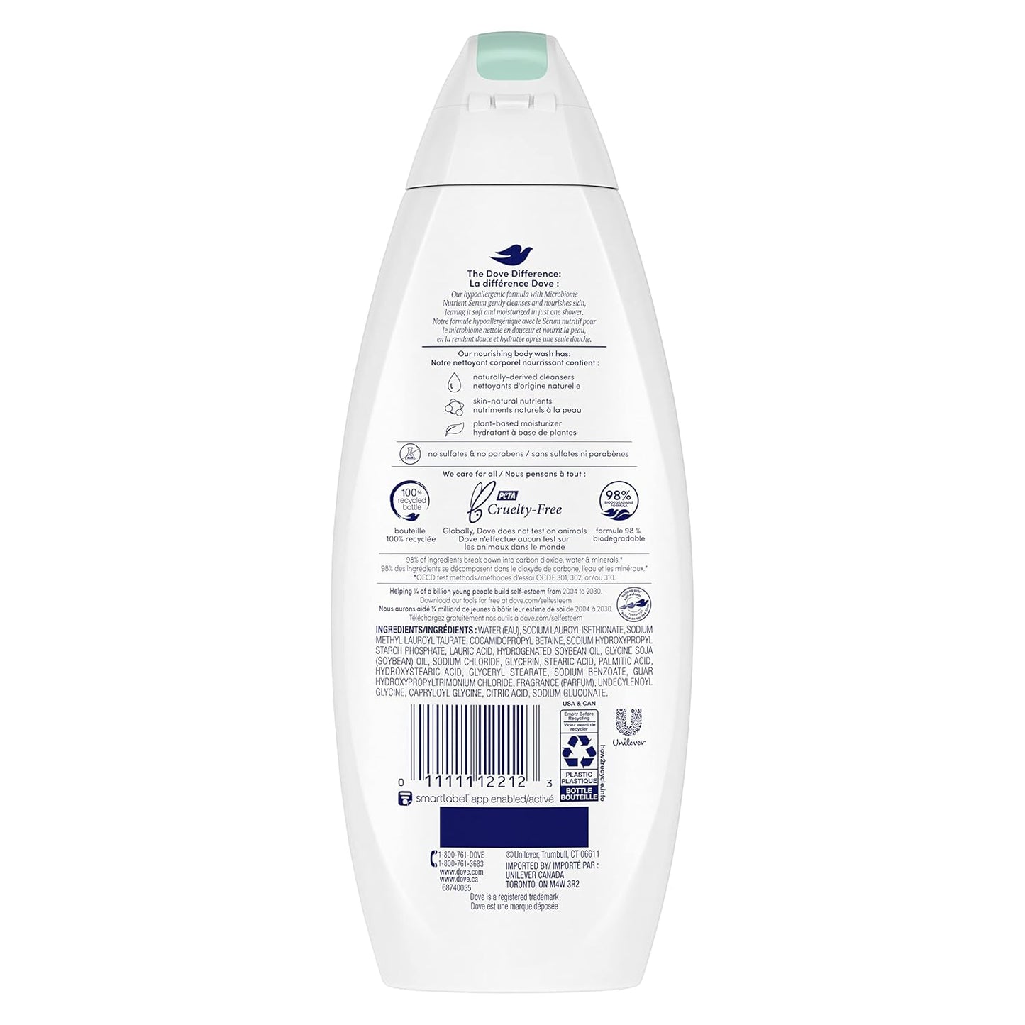 Dove Body Wash, Sensitive Skin, 12 oz