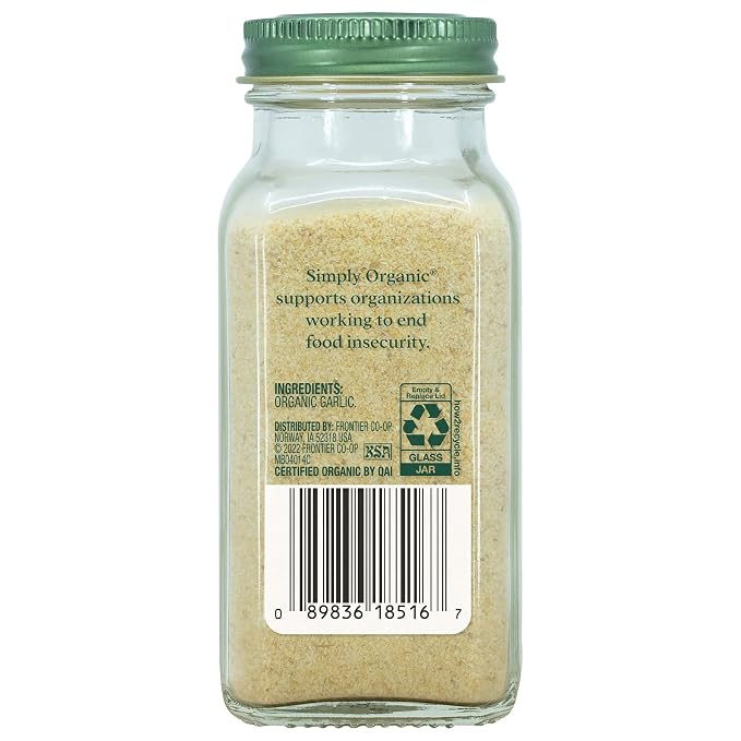 Simply Organic Garlic Powder Certified Organic, 3.64-Ounce Container