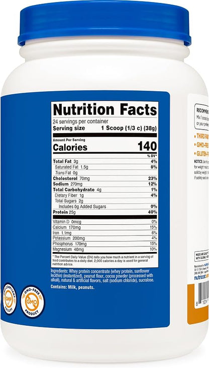 Nutricost Whey Protein Concentrate (Chocolate Peanut Butter) 2LBS