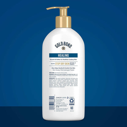 Gold Bond Healing Hydrating Lotion, 14 Oz, Aloe Body Lotion for Dry Skin | Healing lotion with aloe, non greasy body lotion, quick-absorbing, moisturizes, immediate 24-Hour hydration