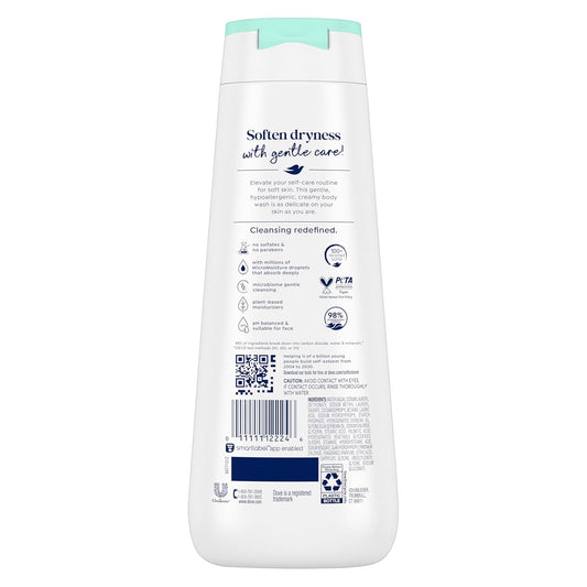 Dove Body Wash Sensitive Skin For 24hr Lotion-Soft Moisturizing Cleanser Gentle Hypoallergenic Formula with No Sulfates No Parabens 20 oz