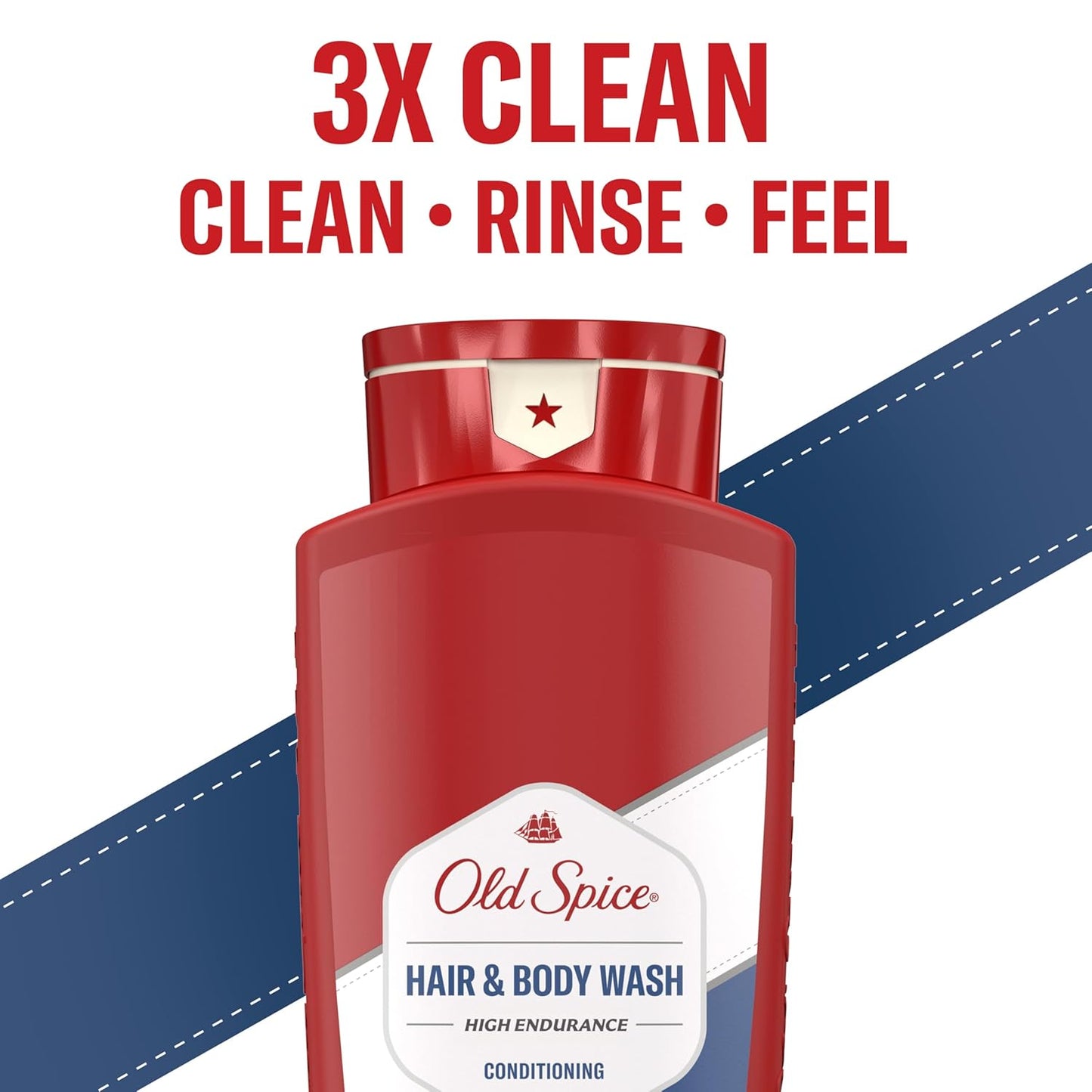Old Spice Refreshing 2-in-1 Hair & Body Wash Conditioner for Men, High Endurance, 3X Defense, 24/7 Shower Fresh with Lasting Scent, Scented, 24 oz