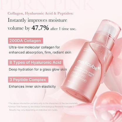 medicube Exosome Shot PDRN Pink Collagen 7,500 PPM Spicule Facial Serum