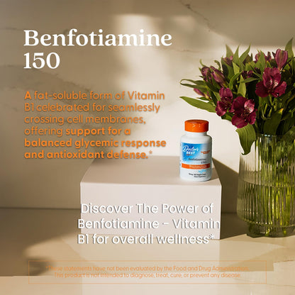 Doctor's Best Benfotiamine 150mg Supplement, Non GMO, 360 Veggie Caps
