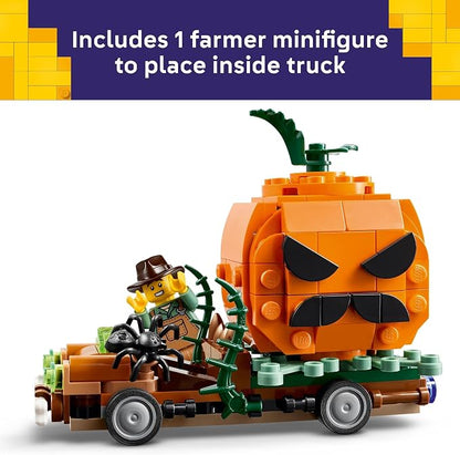 LEGO Jack-O'-Lantern Pickup Truck 40822 | Building Toys for Boys & Girls, Ages 8+, Halloween Decor & Craft, 177 pieces, Gift for Kids