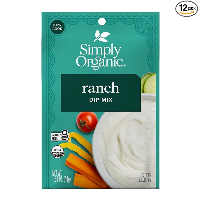 Simply Organic Ranch Dip, Organic, 1.5 Ounce (Pack of 12)