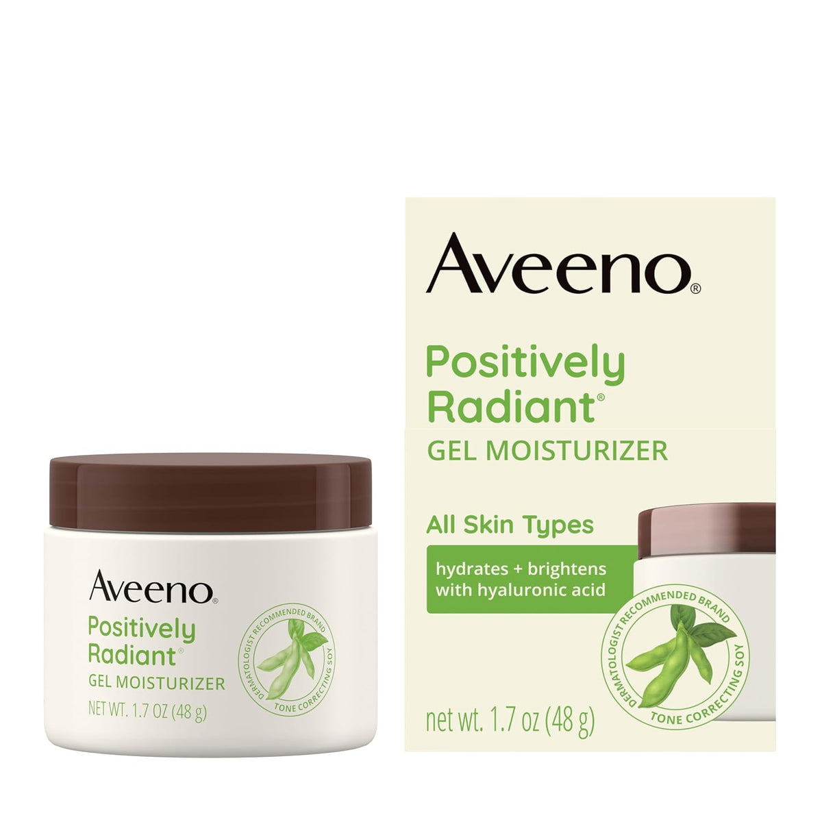 Aveeno Positively Radiant Brightening Gel Facial Moisturizer, 1.7 oz