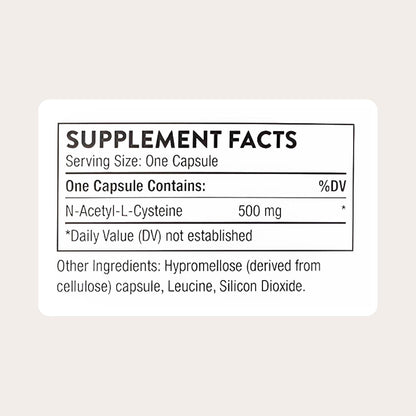 THORNE NAC, 500 mg N-Acetylcysteine, Amino Acid Supplement, 180 Capsules