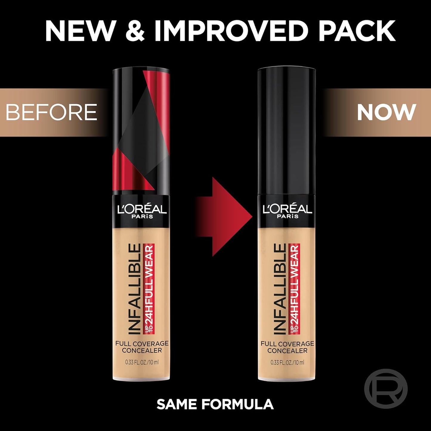 L'Oreal Paris Makeup Infallible Full Wear Waterproof Matte Concealer, Full Coverage, Truffle, 0.33 fl. oz.