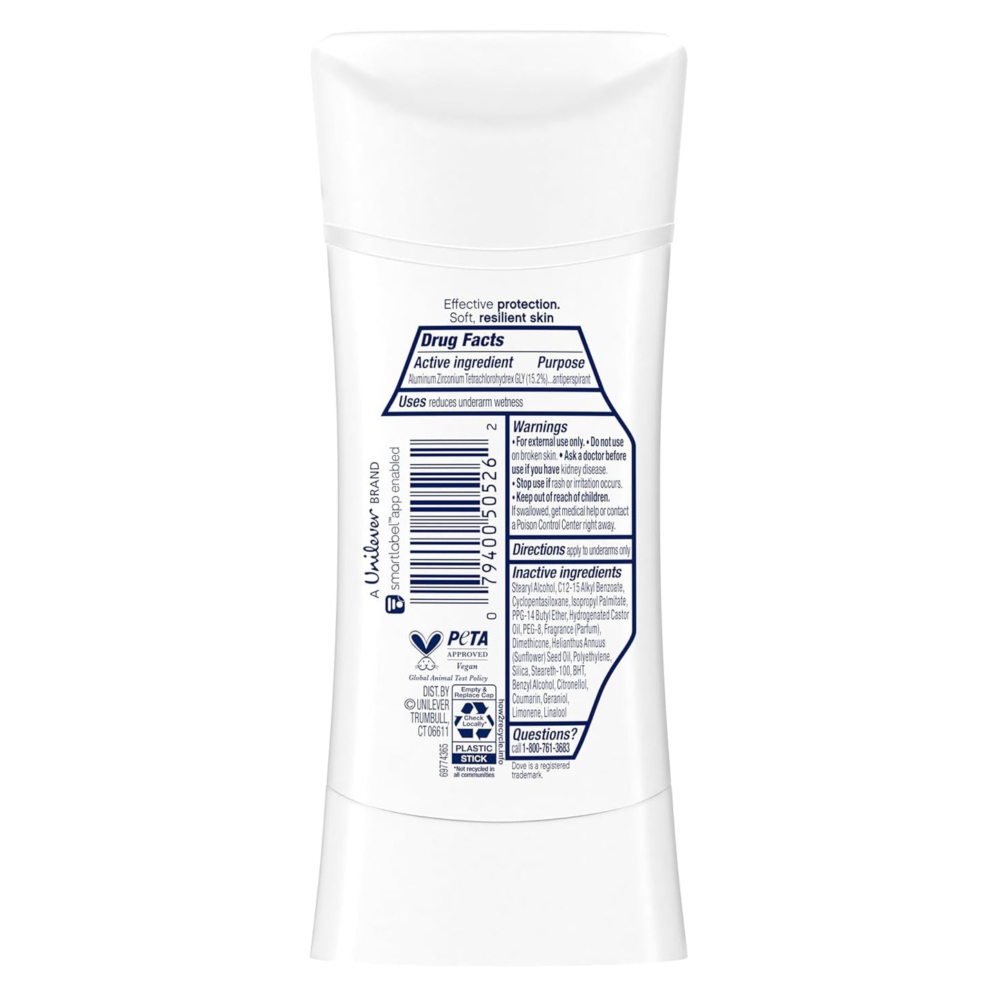 Dove Advanced Care Antiperspirant Deodorant Stick Peach & Chamomile Tea 4 Count for helping your skin barrier repair after shaving 72 hour odor control and all-day sweat protection 2.6 oz