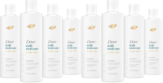 Dove Nutritive Solutions Moisturizing Shampoo for Dry Hair Daily Moisture with Pro-Moisture Complex for Manageable and Smooth Hair 12 oz,(Pack of 8)