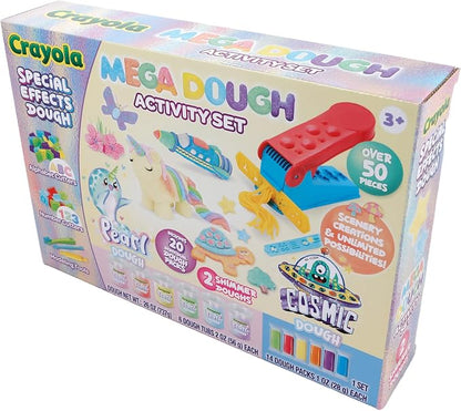Crayola Silly Scents Mega Dough Activity Kit - Fidget Toys & Sensory Toys for Kids - 50+ Pieces Including Scented Dough, Alphabet & Number Cutters - Ideal Creative Play