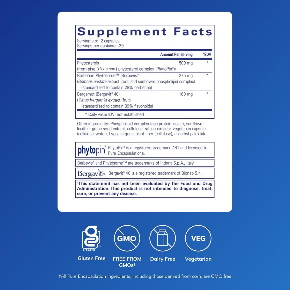 Pure Encapsulations CholestePure Plus 120's, 60 Capsules