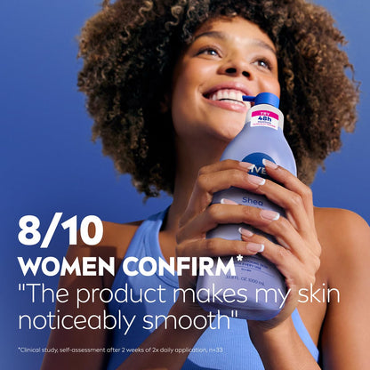 NIVEA Shea Nourish Body Lotion, Shea Butter & Hyaluronic Acid, 33.8 Fl Oz