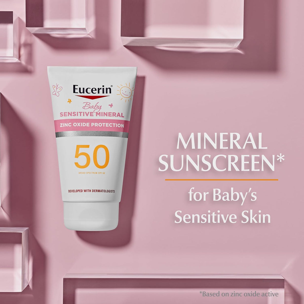 Eucerin Baby Sensitive Mineral Sunscreen Lotion, SPF 50, 4 FL OZ