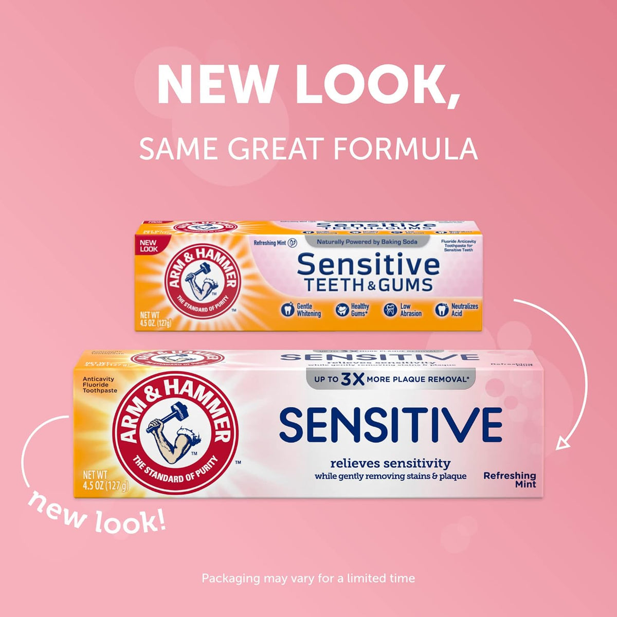 Arm & Hammer Sensitive Toothpaste, Refreshing Mint, Relieves Sensitivity, 4.5 Ounce (Pack of 12)