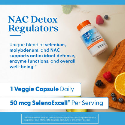 Doctor's Best NAC Detox Regulators Supplement for Men & Women, 60 Veg Caps