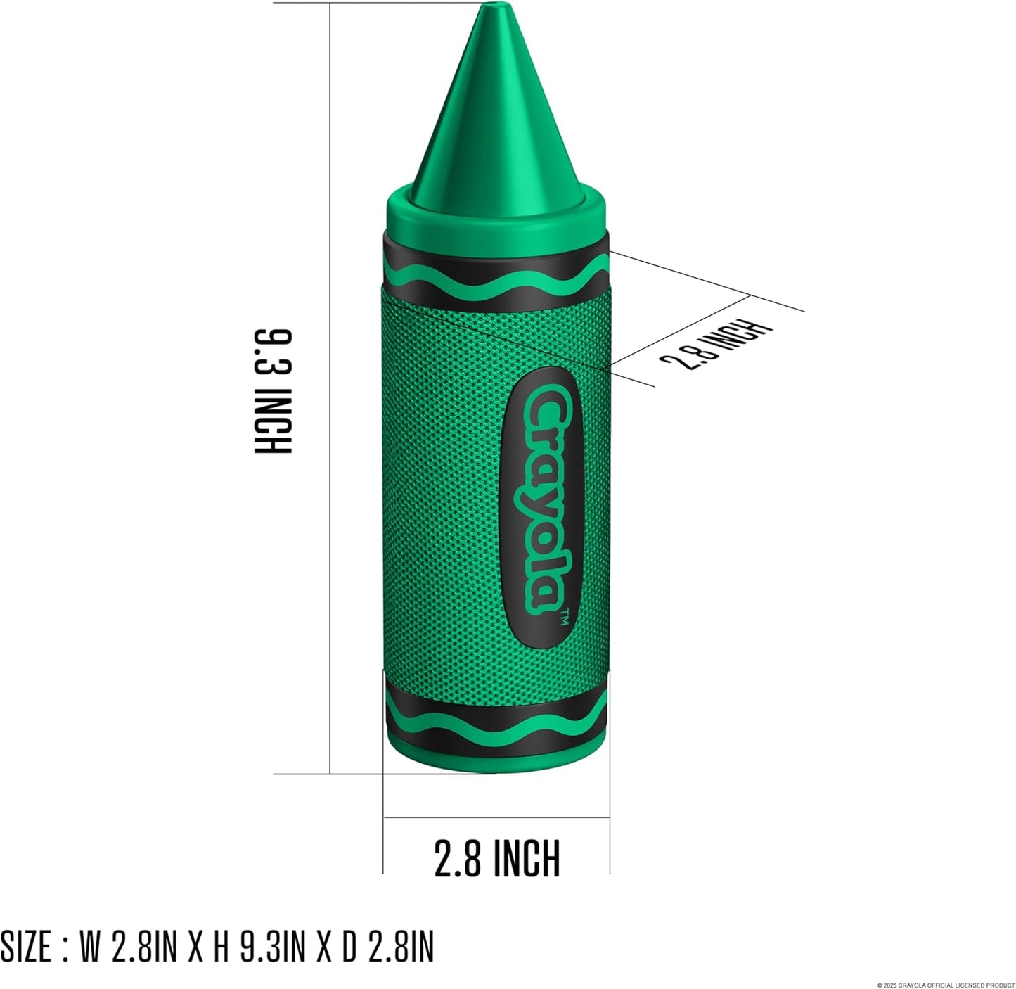 Crayola Kids Crayon Speakers Bluetooth, Portable Bluetooth Speakers | 20W Peak Power HD Sound, Mini Bluetooth Speaker Wireless with TWS Pairing BT 5.3, FM Radio Home/Party/Outdoor/Travel
