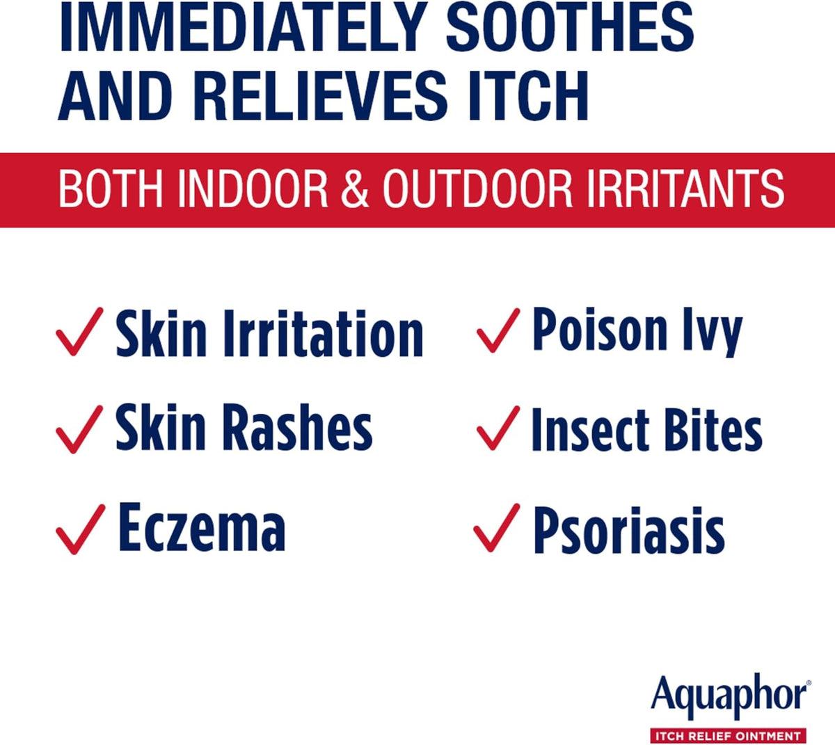 Aquaphor Itch Relief Ointment, Maximum Strength 1% Hydrocortisone, Relieves Itch from Skin Irritation, Insect Bites, Psoriasis, Skin Rashes, Eczema, & Poison Ivy, 2 oz