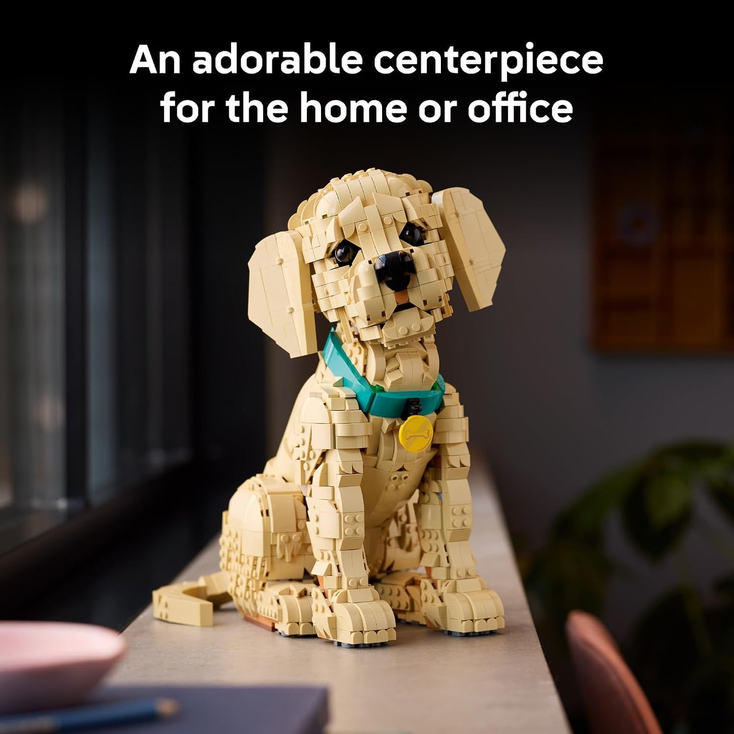 LEGO Icons Golden Retriever Puppy Building Set for Adults, Ages 18+ - Gift for Birthdays - Decor for Home, Bedroom, or Book Shelf - Posable Dog Figure - 11384