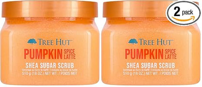 Tree Hut Pumpkin Spice Latte Shea Sugar Exfoliating & Hydrating Body Scrub, 18 oz. (Pack of 2)
