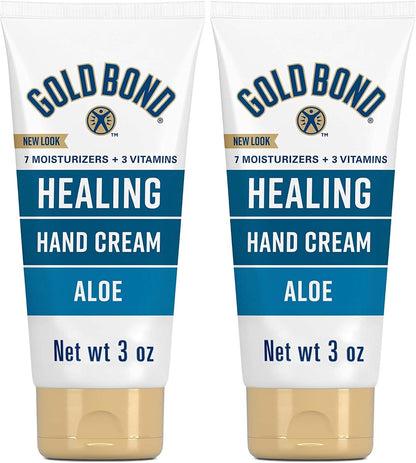 Gold Bond Healing Hand Cream, Hand Cream With Aloe, Moisture That Lasts Through Handwashing, 3 oz. (Pack of 2)