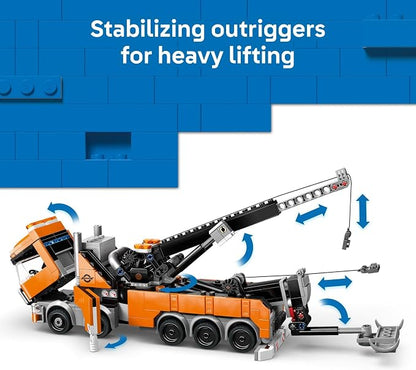 LEGO City Heavy-Duty Recovery Tow Truck with Crane Building Toy - Dump & Tow Truck Toys for Boys & Girls, Ages 8+ - Pretend Play Set for Kids - Gift Idea for Birthdays & Holidays - 60467