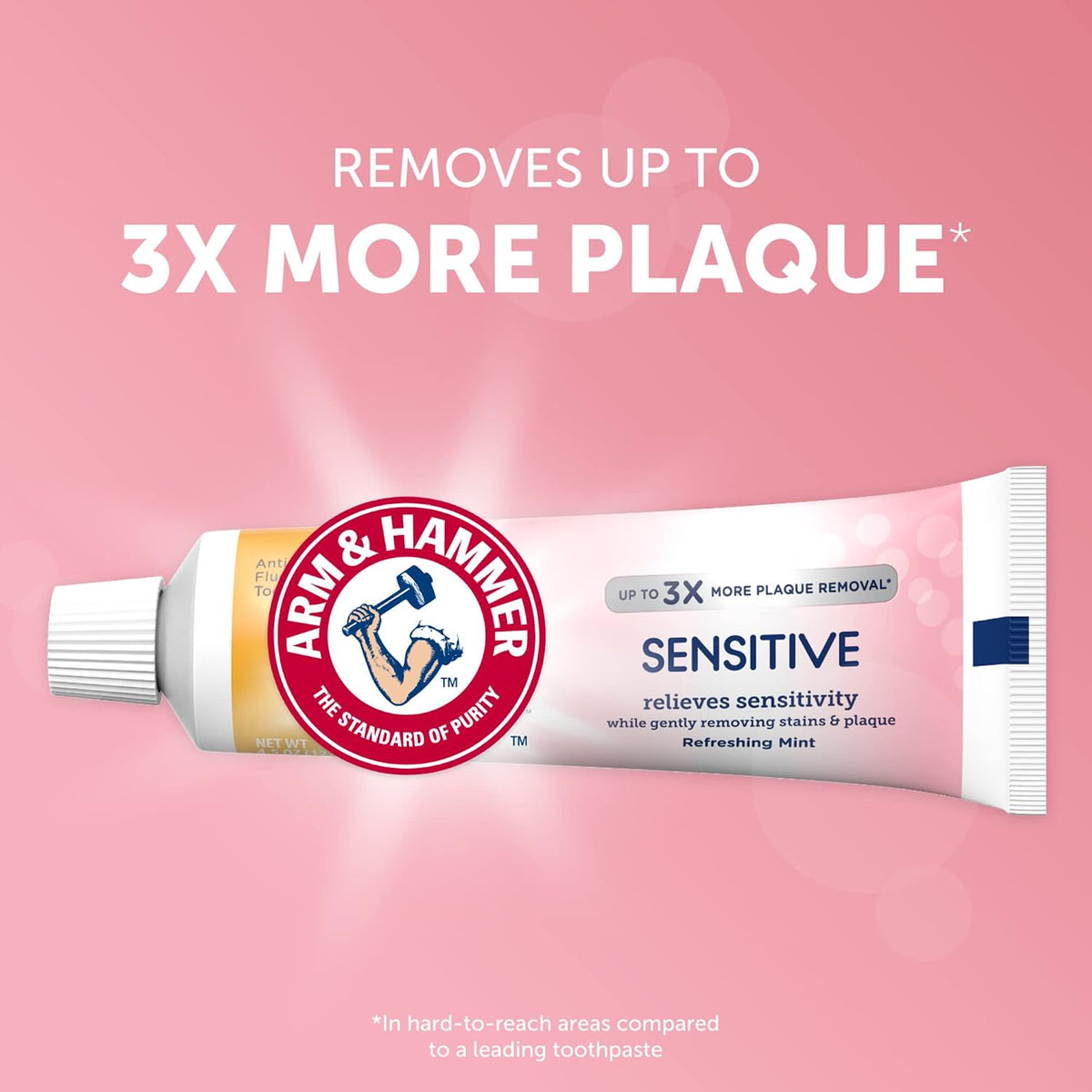 Arm & Hammer Sensitive Toothpaste, Refreshing Mint, Relieves Sensitivity, 4.5 Ounce (Pack of 12)
