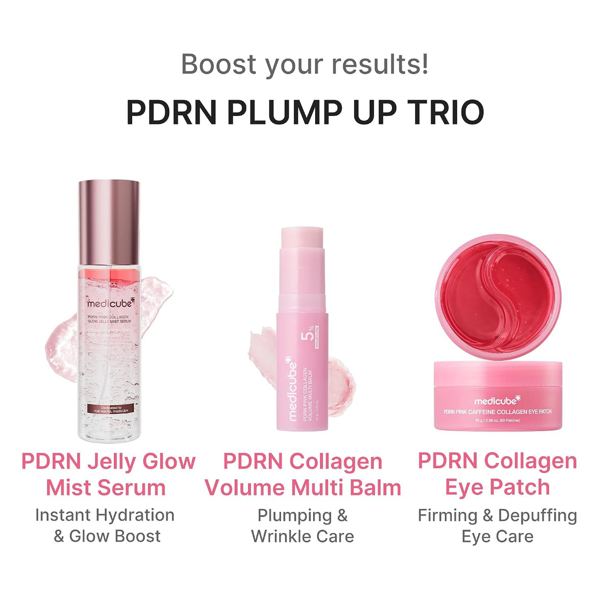 medicube PDRN Collagen Volume Multi Balm Stick, Firming Face & Body Balm
