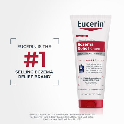 Eucerin Eczema Relief Body Skin Care Set, Variety Pack, 2 Items