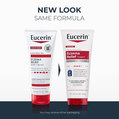 Eucerin Eczema Relief Cream with Colloidal Oatmeal, 14 Ounce (Pack of 12)