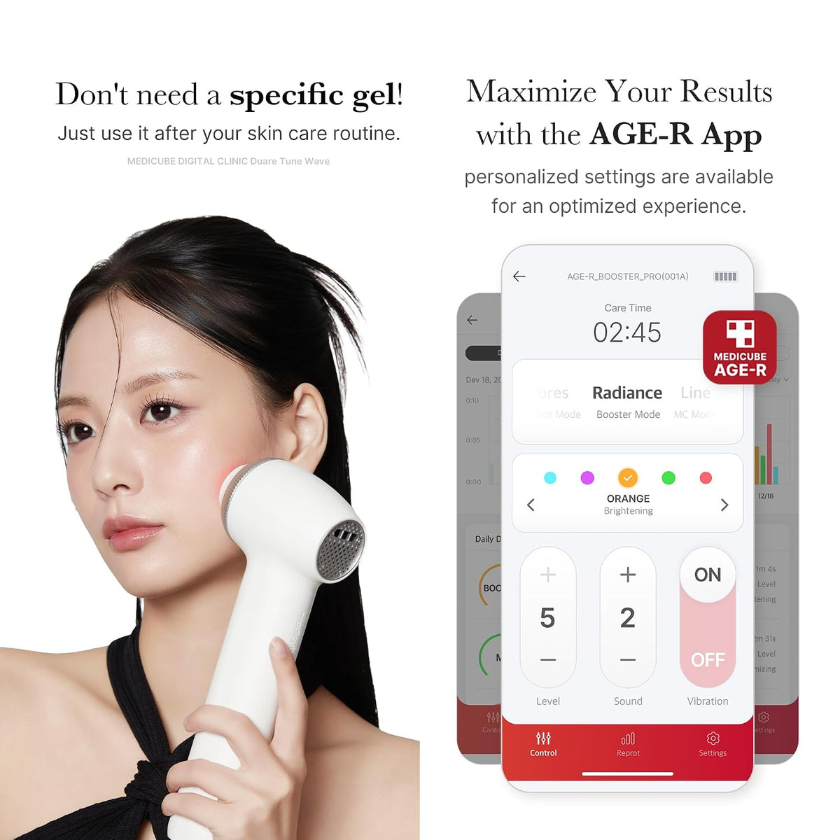 medicube High-Tech Radiance & Firming Duo: Medicube Age-R Ultra Tune 40.68 and Collagen Jelly Cream 110ml |Gifts for Women, Gifts for Mom