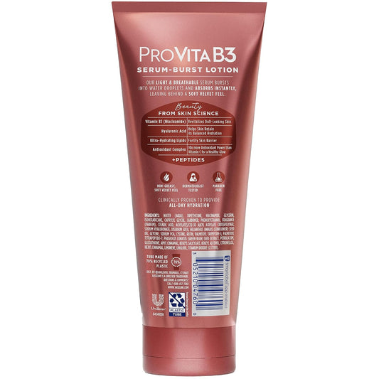 Vaseline Lotion, Pro VitaB3 Serum-Boost, Supple & Soft, 2-Pack – Weightless Hydration with Niacinamide, Hyaluronic Acid & Peptides, 7.5 Oz Ea