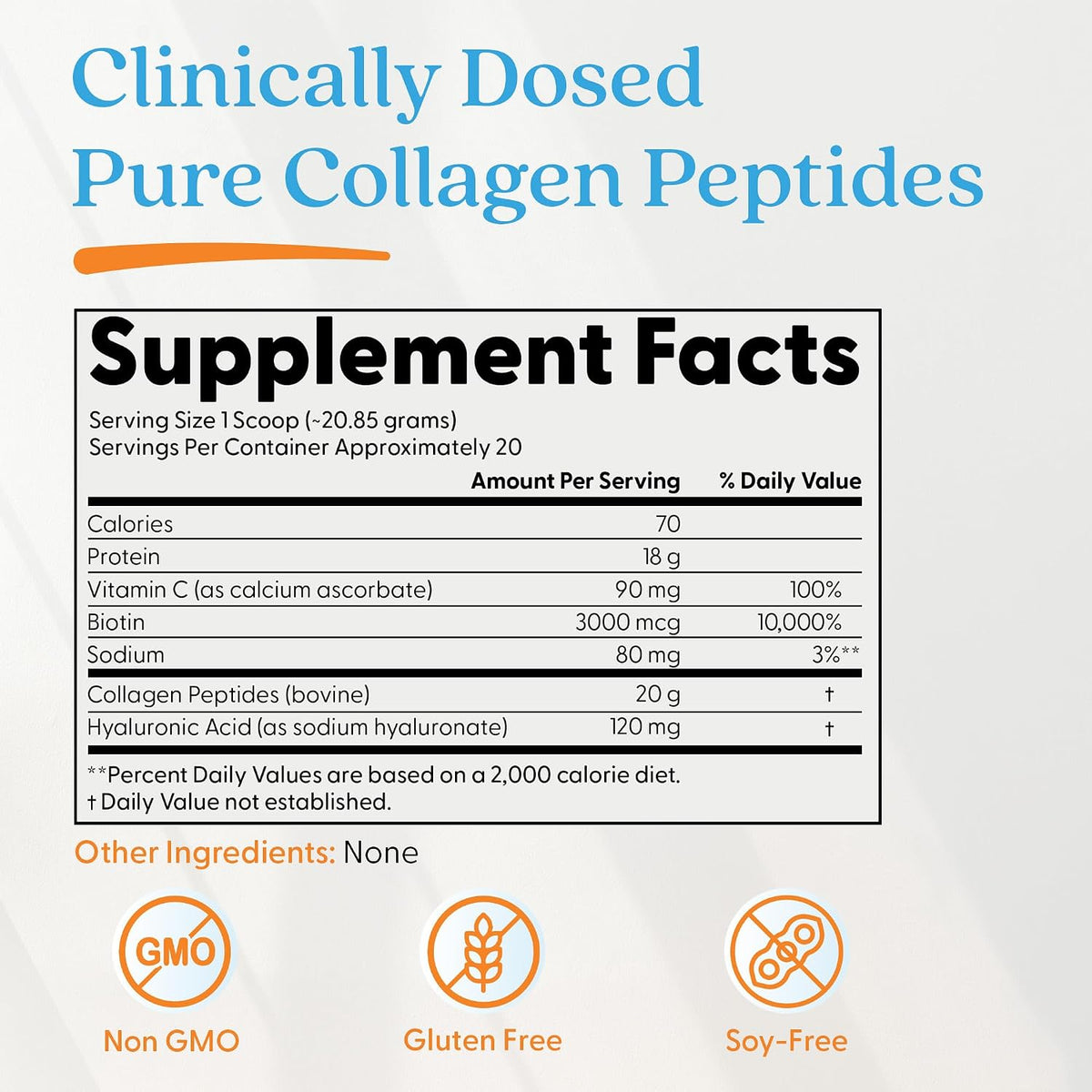 Doctor's BEST Pure Collagen Peptides w/Hyaluronic Acid, 14.8 oz
