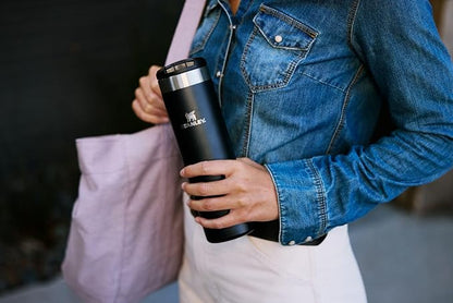 STANLEY Transit FlipTop Mug | Leakproof Coffee Travel Cup | Vacuum Insulated Stainless Steel | Stays Hot or Cold for Hours | BPA-Free | 20 oz | Rose Quartz