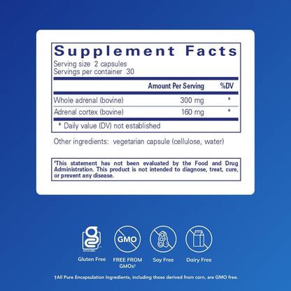 Pure Encapsulations Adrenal Cortex Supplement, 60 Capsules