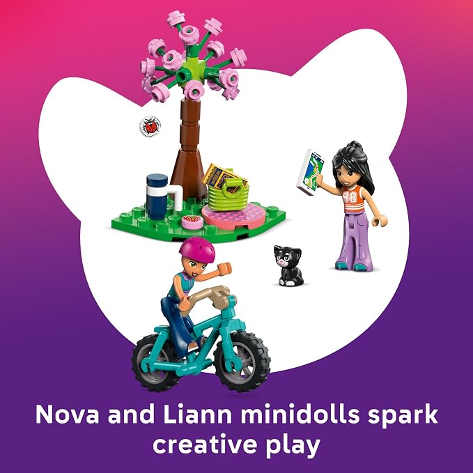 LEGO Friends Nature Glamping Cabin 42682 | Building Toys for Girls & Boys, Ages 6+, Dollhouse Cabin W/ 2 Minidolls for Pretend Play, 295 pieces, Gift For Birthdays