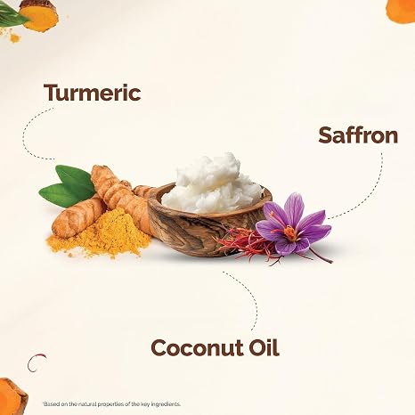 Mamaearth Ubtan Facial Kit with Turmeric & Saffron, 60g | Includes cleanser, scrub, gel, massage cream, and face pack.