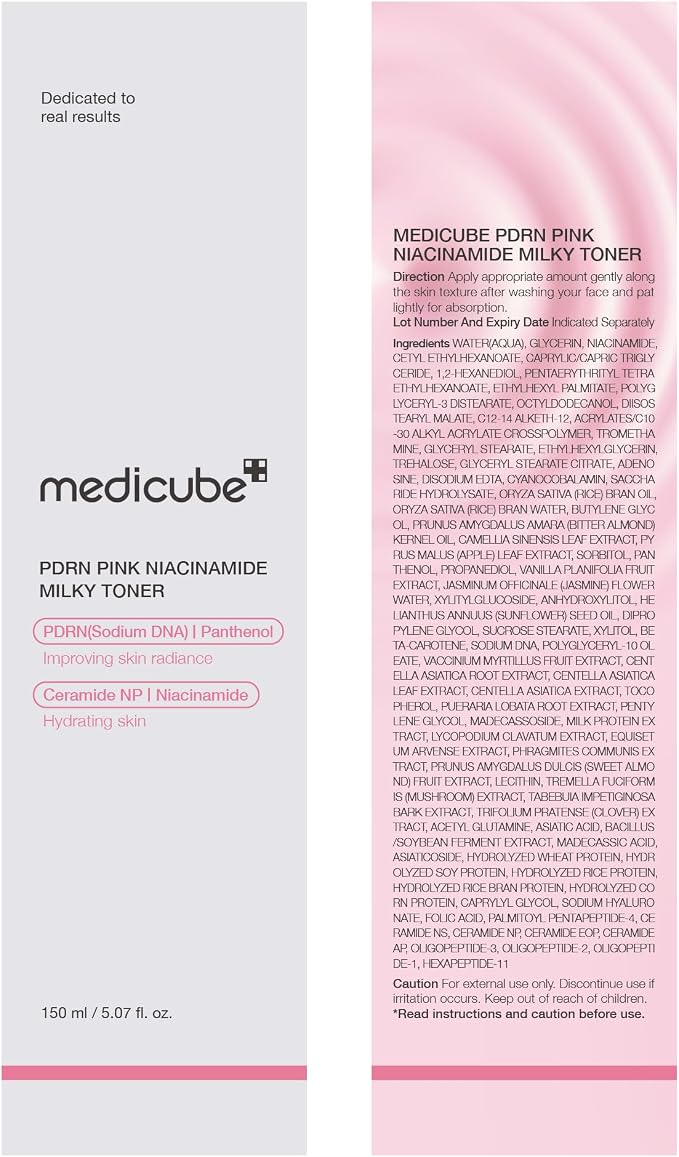 medicube PDRN Toner Salmon DNA Milky Toner, Korean Skincare, 5.07 fl.oz (Pack of 3)