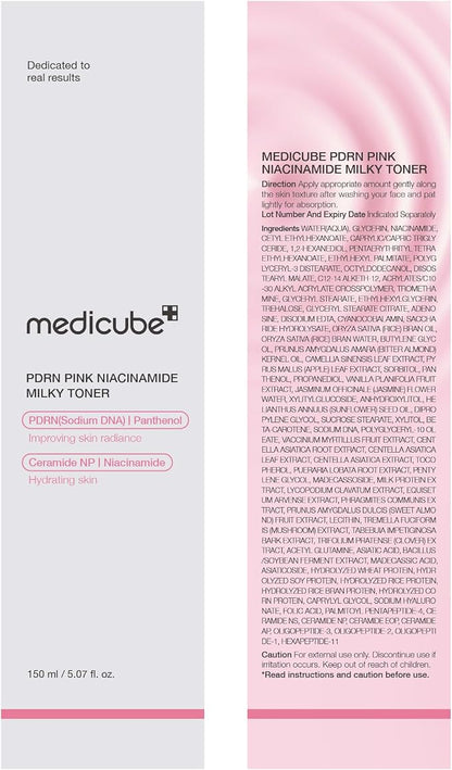 medicube PDRN Toner Salmon DNA Milky Toner, Korean Skincare, 5.07 fl.oz (Pack of 3)