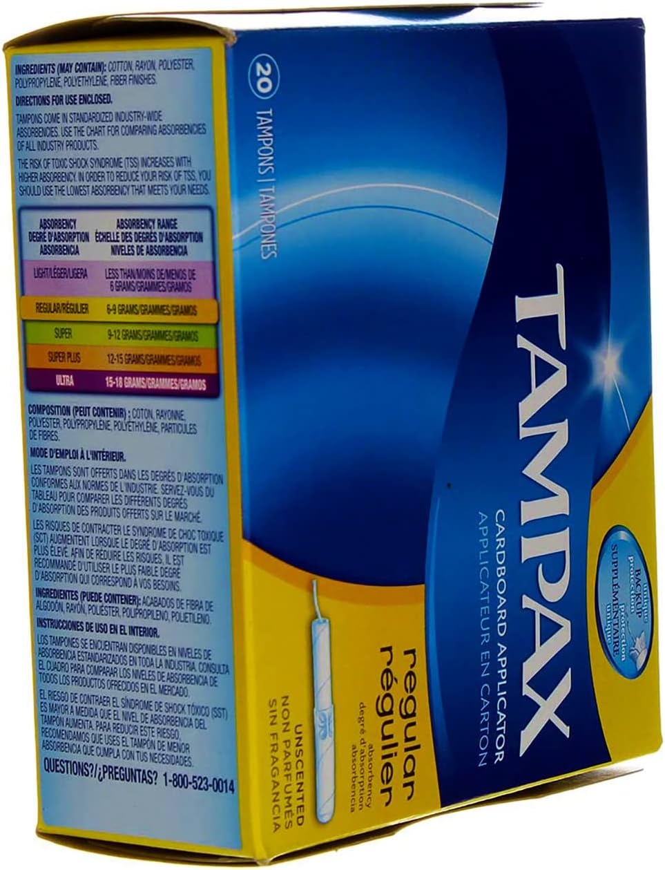 Tampax Tampons with Flushable Cardboard Applicator - Regular - 20 ct - 2 pk