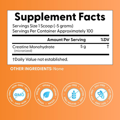 Doctor's Best Creatine Monohydrate Powder, for Women & Men, Vegan, 17.85 oz