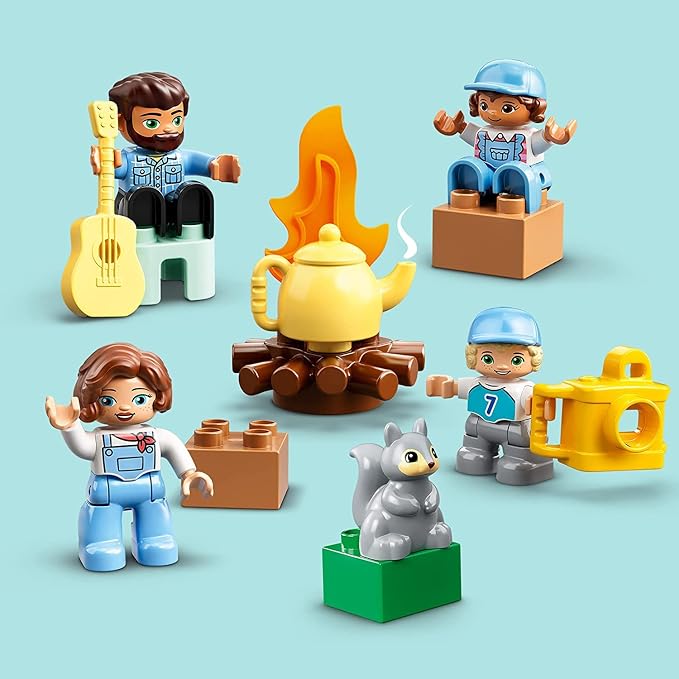 LEGO DUPLO Town Family Camping Van Adventure 10946 Building, Playing and Learning Camping Toy for Toddlers and Kids; New 2021 (30 Pieces)